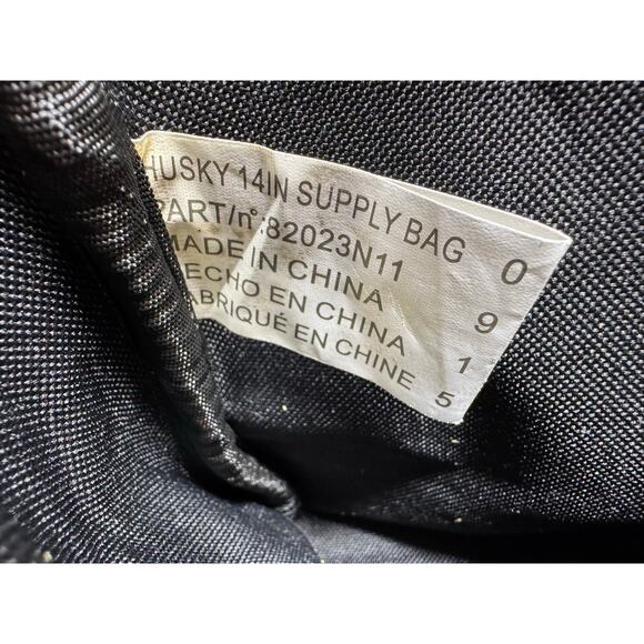 Husky 24 in 15 Pocket Open Top Supply Tool Bag Double Handle Utility Red Black - Picture 5 of 10